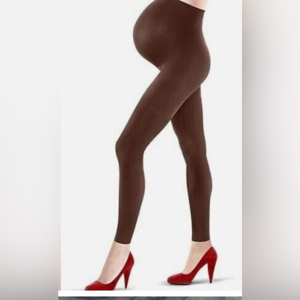SPANX Assets Marvelous Mama Lucky Leggings Brown Maternity Ankle Length Sz 3
